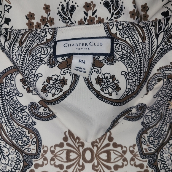 Charter Club Paisley Print Women's Top PM - Picture 6 of 6